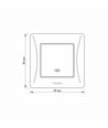 Binera 1-polet kryssvender - Hvit, IP20 innendørs, 10A, 86 x 86 mm