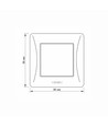 1-kanals bryter - 86x86mm, IP20, sort