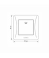 1-kanals bryter med indikatorlys - 86x86mm, IP20, hvit