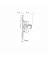 3-kanals bryter - 86x86mm, IP20, hvit