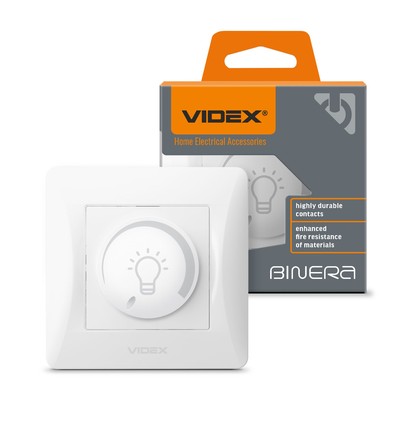 LED-dreiedimmer for europaboks - Maks 200W, hvit