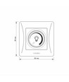 LED-dreiedimmer for europaboks - Maks 200W, hvit