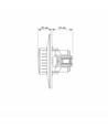 LED-dreiedimmer for europaboks - Maks 200W, hvit