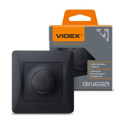 600W LED dimmer for europeisk veggboks - 15-600W, Svart