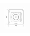 600W LED dimmer for europeisk veggboks - 15-600W, Svart