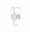 600W LED dimmer for europeisk veggboks - 15-600W, Svart