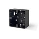 BINERA 1-modul påveggsboks for stikkontakt/bryter - 86x86x45 mm, IP20, sort grafitt
