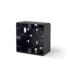 BINERA 1-modul påveggsboks for stikkontakt/bryter - 86x86x45 mm, IP20, sort grafitt