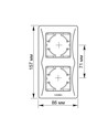 BINERA 2-hull vertikal ramme - Sort grafitt, 86x157 mm, IP20 innendørs