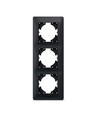 Binera 3-hull vertikal ramme, sort grafitt - Plast, 228x86 mm, for innbygging