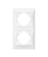 Videx Binera 2-hull vertikal ramme - Hvit, IP20, for innbygging