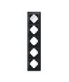 Binera 5-hulls vertikal ramme - Sort grafitt, 86x370mm, plast