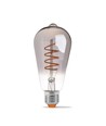 E27 4W ST64 filament LED pære - Grafitt glass, 1800K-2100K, dimbar, flicker free