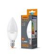 E14 4W LED kertepære - C37, 3000K, 380lm, erstatter 33W