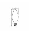 E14 4W LED kertepære - C37, 3000K, 380lm, erstatter 33W