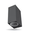 GU10 dobbel fasade vegglampe - IP54 utendørs, grå, opp/ned lys, aluminium, uten lyskilde