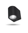 3W fasade vegglampe - Sort, 180lm, 2700K, IP54 utendørs, aluminium
