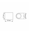 3W fasade vegglampe - Sort, 180lm, 2700K, IP54 utendørs, aluminium