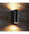 6W LED vegglampe til fasade - IP54, 2700K, sort, 15cm bred, inkl. lyskilde
