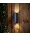 6W LED vegglampe til fasade - IP54, 2700K, sort, 15cm bred, inkl. lyskilde