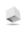 6W opp/ned vegglampe - IP54, 2700K, hvit, opp/ned lys, inkl. lyskilde