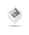 6W opp/ned vegglampe - IP54, 2700K, hvit, opp/ned lys, inkl. lyskilde