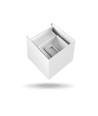 6W opp/ned vegglampe - IP54, 2700K, hvit, opp/ned lys, inkl. lyskilde
