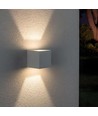 6W opp/ned vegglampe - IP54, 2700K, hvit, opp/ned lys, inkl. lyskilde