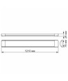 120cm 36W LED lysskinne - 4500lm, 4000K, IP20 innendørs