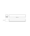 60cm 24W LED lysskinne - 2400lm, 5000K, sort, 5 års garanti, innendørs
