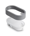 15W LED bulkhead vegg/taklampe - IP65, 1200lm, 5000K, grå, IK07, oval