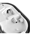 15W LED bulkhead vegg/taklampe - IP65, 1200lm, 5000K, grå, IK07, oval