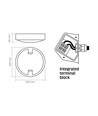 18W Inga LED bulkhead tak/vegglampe - IP65, 1440lm, 5000K, Ø22cm, hvit kant, utendørs/våtrom