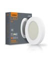 24W LED taklampe Bulkhead - IP65 vanntett, 5000K, 120°, hvit kant
