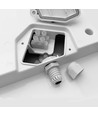 24W LED taklampe Bulkhead - IP65 vanntett, 5000K, 120°, hvit kant