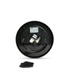 15W LED bulkhead vegg/taklampe, sort - 1550lm, IP65, 5000K, 190x190mm, utendørs/innendørs