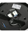 15W LED bulkhead vegg/taklampe, sort - 1550lm, IP65, 5000K, 190x190mm, utendørs/innendørs