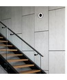 15W LED bulkhead vegg/taklampe, sort - 1550lm, IP65, 5000K, 190x190mm, utendørs/innendørs