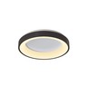 72W LED taklampe med fjernkontroll, RGB+CCT - Dimbar, sort kant, 45x45cm, 4700lm, IP20