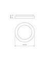 72W LED taklampe med fjernkontroll - 45x45cm, dimbar, justerbar CCT, inkl. fjernkontroll og timer