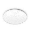 48W Mila LED taklampe - 4320lm, IP44, 4000K, 48x48cm, hvit kant