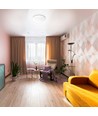 48W Mila LED taklampe - 4320lm, IP44, 4000K, 48x48cm, hvit kant