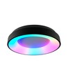 72W LED taklampe, dimbar - RGB+CCT, sort, 450x450mm, inkl. fjernkontroll og minnefunksjon