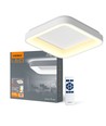 72W LED taklampe med fjernkontroll - Dimbar, 2700-6000K, flicker free, hvit kant