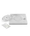 24W LED taklampe, kvadratisk - 2900lm, 4000K, 29x29cm, hvit kant, IP20 innendørs