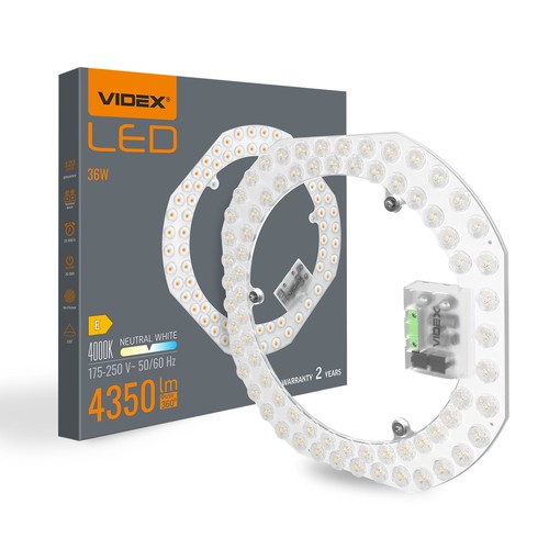 36W LED modul - 4000K, 4350lm, IP20 innendørs, 270x270mm