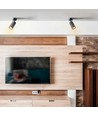 GU10 Vegg/takmontert spot, sort - Prism, aluminium, IP20 innendørs, uten lyskilde