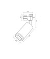 1-faset GU10 Skot skinnespot - Sort, uten lyskilde, 1F2W