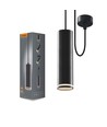 GU10 pendel skinnespot - Sort, Ø5,5 cm, maks. 30W, IP20 innendørs, uten lyskilde