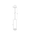 GU10 pendel skinnespot - Sort, Ø5,5 cm, maks. 30W, IP20 innendørs, uten lyskilde